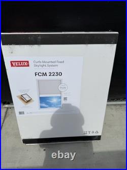 Velux FCM 2230 2004S FCM Fixed Curb Mount Skylight Gray Frame / Clear Glass