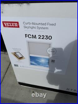 Velux FCM 2230 2004S FCM Fixed Curb Mount Skylight Gray Frame / Clear Glass