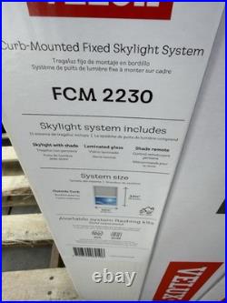 Velux FCM 2230 2004S FCM Fixed Curb Mount Skylight Gray Frame / Clear Glass