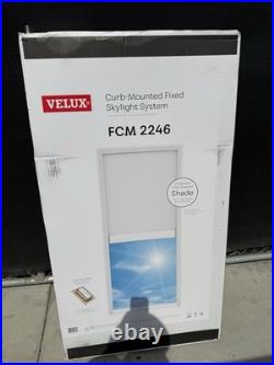 Velux FCM 2246 2004S FCM Fixed Curb Mount Skylight Gray Frame / Clear Glass