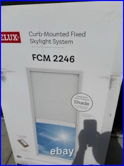 Velux FCM 2246 2004S FCM Fixed Curb Mount Skylight Gray Frame / Clear Glass