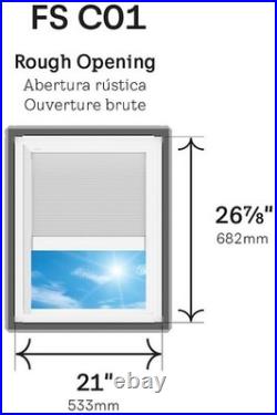 Velux FS C01 2004S FS Fixed Deck Mount Skylight Gray Frame / Clear Glass