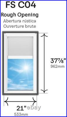 Velux FS C04 2004S FS Fixed Deck Mount Skylight Gray Frame / Clear Glass