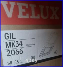 Velux Roof Window GIL MK34 2066 78 x 92 Triple Glazed Combination Skylight White