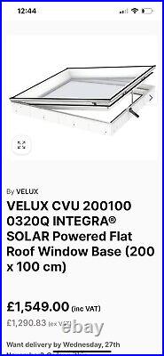 Velux Solar Flat Roof solar powered 2000x1000 base unit