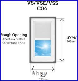 Velux VS C04 2004S VS Manual Venting Deck Mount Skylight Gray Frame / Clear