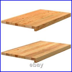 WALPLUS Oak Window Sill Set 2pcs 70x40cm Solid Wood Interior Ledge Board