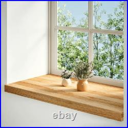WALPLUS Oak Window Sill Set 2pcs 70x40cm Solid Wood Interior Ledge Board