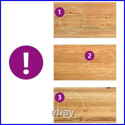 WALPLUS Oak Window Sill Set 2pcs 70x40cm Solid Wood Interior Ledge Board