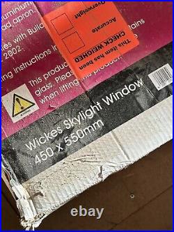 WICKES SKYLIGHT ROOF WINDOW TOP HUNG 450mm x 550mm INTEGRAL FLASHING KIT