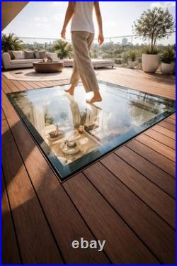 Walk On Flat Roof Skylight Double Glazed Rooflight Floor Glass