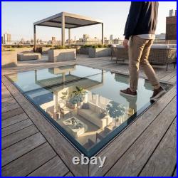 Walk On Flat Roof Skylight Double Glazed Rooflight Floor Glass