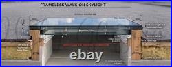 Walk On Flat Roof Skylight Double Glazed Rooflight Floor Glass