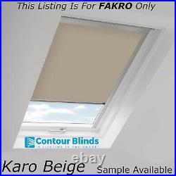 White Blackout Blinds For Fakro Roof Windows In Eight Different Colours