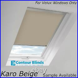 White Blackout Fabric Skylight Blinds For All Velux Roof Windows. 8 Colours