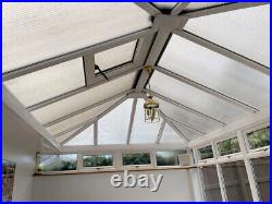 White UPVC Large Conservatory With French Doors 4x Windows & Roof Skylight