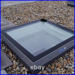Whitesales Flat Roof Skylight Glass Rooflight EM Glaze Grey Window RAL 7016
