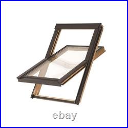 YARD LITE Grey Pine Roof Window Loft Skylight Grey Pine Wood Centre Pivot Vented