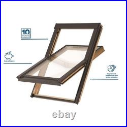 YARD LITE Grey Pine Roof Window Loft Skylight Grey Pine Wood Centre Pivot Vented