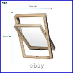 YARD LITE Grey Pine Roof Window Loft Skylight Grey Pine Wood Centre Pivot Vented