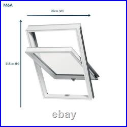 YARD LITE Roof Window Loft Skylight Grey/White UPVC Pivot Unvented + Flashing