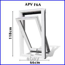 YARD LITE Window Roof Loft Skylight Grey/White UPVC Centre Pivot + Flashing