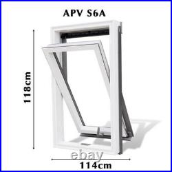 YARD LITE Window Roof Loft Skylight Grey/White UPVC Centre Pivot + Flashing