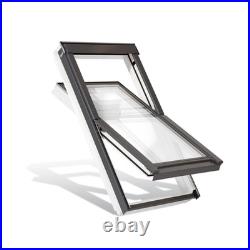 YARDLITE Roof Window Loft Skylight Grey/White Wood Centre Pivot + Flashing YARDLITE Roof Window Loft Skylight Grey/White Wood Centre Pivot + Flashing