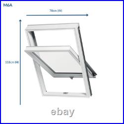 YARDLITE Roof Window Loft Skylight Grey/White Wood Centre Pivot + Flashing