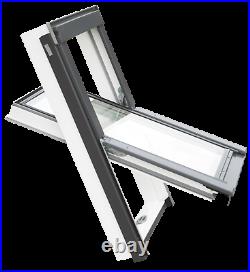 YARDLITE Unvented White PVC Roof Window Skylight + Flashing & Blinds